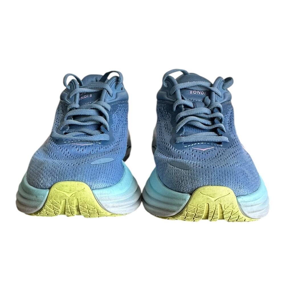 HOKA Bondi 8 Women's 6.5 Shadow Dusk Max Cushion Running Sneaker Blue Pink - Picture 4 of 9